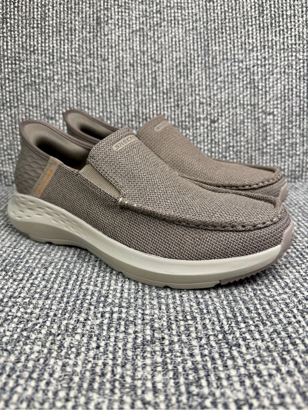 Skechers Slip-ins Parson Ralven Mens 8.5 Taupe Relaxed Fit Goga Mat Arch 204804